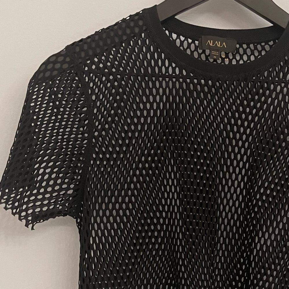 Alala black mesh tee